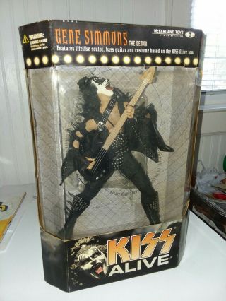 Nib 2001 Mcfarlane Kiss The Demon Gene Simmons Kiss Alive 12 " Figure Rare