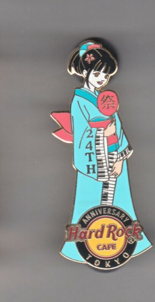 Hard Rock Cafe Pin: Tokyo 24th Anniversary Blue Geisha Le200