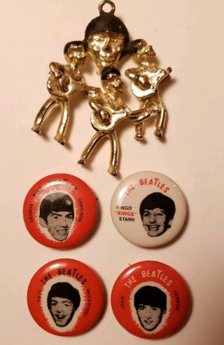 Beatles 1964 Pendant John Lennon,  George Harrison,  Ringo Starr.  Paul Mccartney
