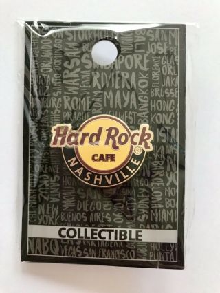Hard Rock Cafe Hrc Nashville Classic / Logo Pin W/ Pin Back Card Nip