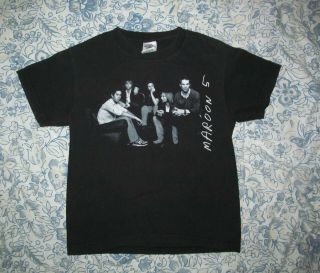 Maroon 5 Kids Youth M Med (10 - 12) Black 2005 Concert T Shirt 16 X 23