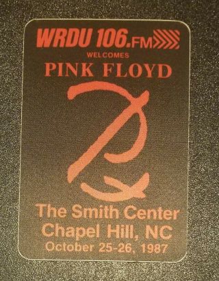 Pink Floyd 1987 Momentary Lapse Of Reason Tour Backstage Pass Chapel Hill Nc