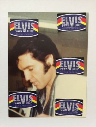 Vintage Candid Photo Of Elvis Up Close Signing Autographs
