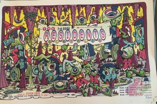 The Residents Icky Flix 2001 Tour Poster Art By Steven Cerio 12”x 18” Numbered