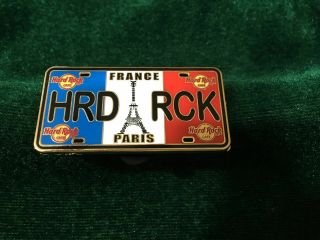 Hard Rock Cafe Pin Paris France License Plate Flag Colors W Eiffel Tower