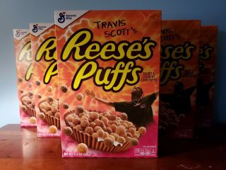 Limited Travis Scott X Reeses Puffs Cereal - Regular Size - 5 Pack