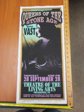 2000 Rock Roll Concert Poster Queens Of The Stone Age Arminski Sn Phila. ,  Pa