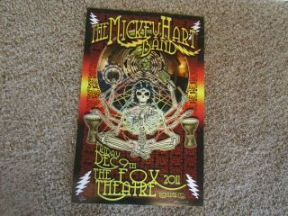 Signed Concert Poster - The Mickey Hart Band - The Fox Theater Boulder 2011