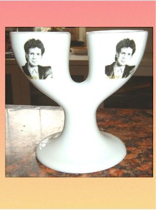 Cliff Richard Ceramic Double Eggcup Egg Cup B/w