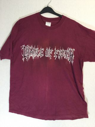 Cradle Of Filth Midian 2000 Metal Band Tour T Shirt Size Xl