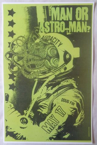 Man Or Astro - Man? 2013 Gig Poster Portland Oregon Concert