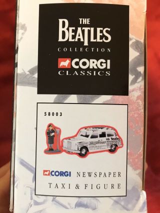 The Beatles - Corgi Newspaper Taxi With Rita Meter Maid Figure Boxed 5