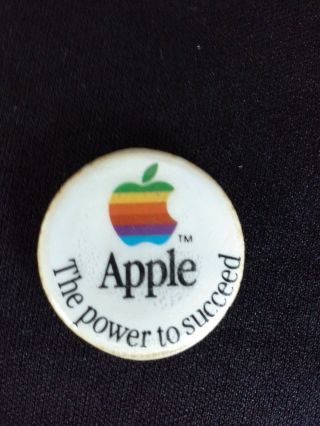 Vintage Apple Logo Metal Pin Badge 1970s