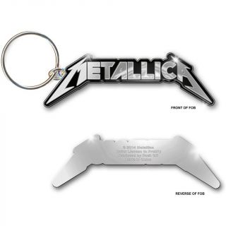 Official Licensed - Metallica - Logo Keychain Metal Keyring Hetfield