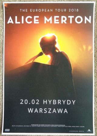Alice Merton 2018 Gig Poster Warsaw Poland.  Concert
