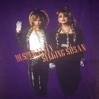 Vintage Madonna Desperately Seeking Susan Purple Glitter T - Shirt Herb Ritts 2