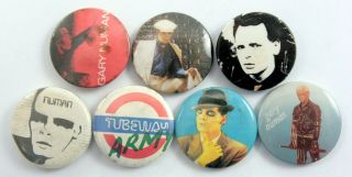 Gary Numan Button Badges 7 X Vintage Gary Numan Pin Badges Tubeway Army