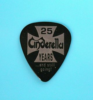 Cinderella // Tom Keifer 25 Year Anniversary Tour Guitar Pick // Black/silver