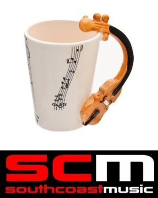 Premium Violin Viola W Musical Notes Coffee Mug Cup Gift Drinkware