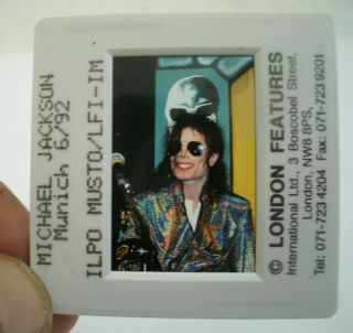 Michael Jackson 35mm Slide Negative - Uk Archives - Rare Promo Vintage