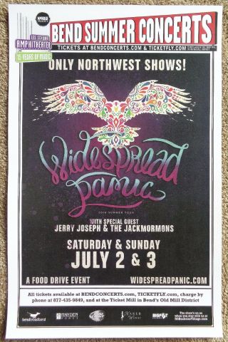 Widespread Panic 2016 Gig Poster Bend Oregon Concert