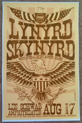 Lynyrd Skynyrd 2006 Gig Poster Bend Oregon Concert