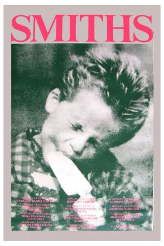 British Rock: The Smiths: Kid Eating Ice Cream Uk Tour Poster 1986 12x18