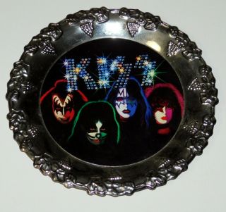 Kiss Band 1978 Solo Albums Faces Custom Made Silver Metal Decorative Plate 1990s