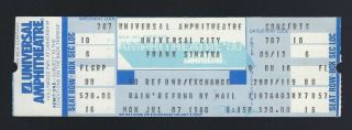 1980 Frank Sinatra Full Concert Ticket @ Universal Amphitheatre
