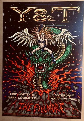 2008 Y & T Yesterday And Today Fillmore Poster Bgf928