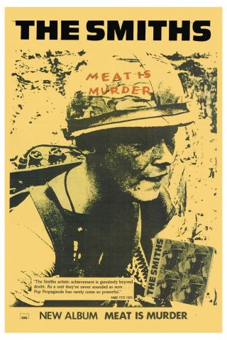 The Smiths: Meat Is Murder Uk Promotional Poster 1985 12x18