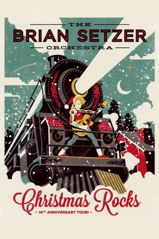 Rockabilly: The Brian Setzer Orchestra Christmas Rock & Roll Show Poster 12x18