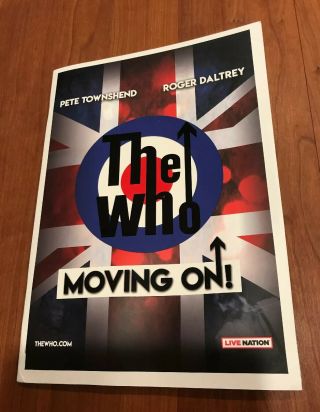 The Who Moving On Tour Official 2019 Program 9x13 Townshend Daltrey