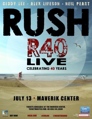 Rush Rock Band R40 Live Maverick Center Salt Lake City 2015 Promo Poster