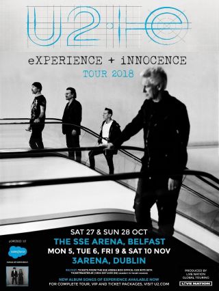 U2 Experience & Innocence Tour Belfast Dublin 3arena Ireland 2018 Promo Poster
