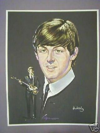 The Beatles Paul Mccartney Volpe Color Portrait Poster