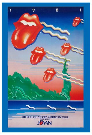 Mick Jagger & The Rolling Stones American Tour Poster 1981 PROMOTIONAL 13x19 2