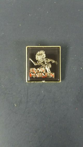 Iron Maiden Metal Pin Badge 80s Vintage