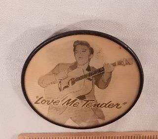 1956 Vari - Vue Elvis Presley Flicker Flasher Love Me Tender Pin Back Button Badge