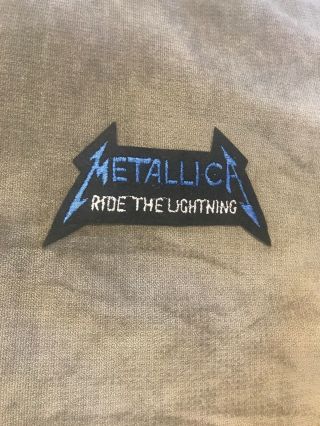 Metallica Ride Lightning Album Patch Vtg 4” Rare Orig Retro 80s Heavy Metal Logo