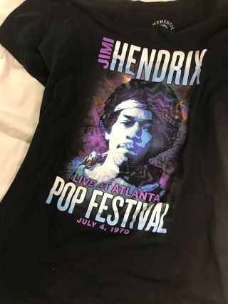 Jimi Hendrix Authentic Hendrix Shirt Atlanta Pop Festival 1970 Size L