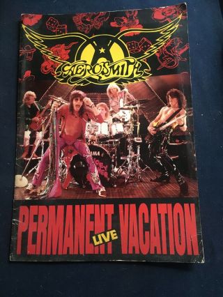 Aerosmith Permanent Vacation Live Tour Book 11 1/2”x16 1/2”.  Great Pics.