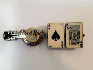 Hard Rock Cafe Pin - Las Vegas - Blackjack Ace King Moving Cards