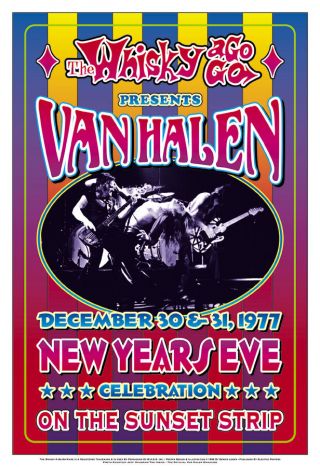 Van Halen At The Whisky A Go Go Concert Poster 1977 13 3/4 X 19 3/4