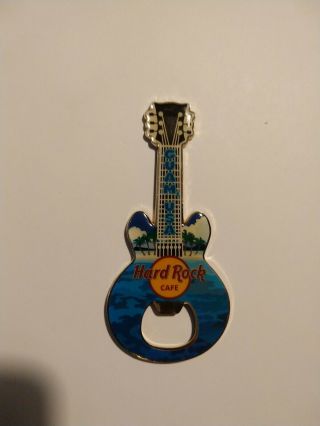 Classic Guitar Bottle - Opener Magnet From Hard Rock Cafe - Guam U.  S.  A Deal