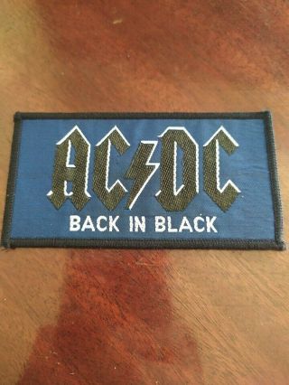 Official 1981 Ac/dc " Back In Black " Patch