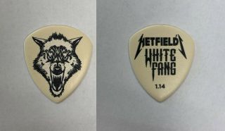 Metallica Rare James Hetfield White Fang 1.  14 Guitar Pick Worldwired Tour Dunlop