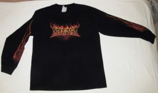 Godsmack Long Sleeve Large Black T - Shirt 2003 Faceless Us Tour Ships In Us