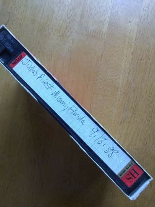 Vtg Judas Priest Rare Live Concert Video Cassette Tape Miami,  Fl 9/18/88