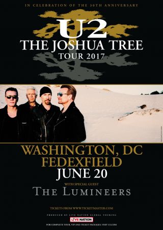U2 The Joshua Tree Tour 2017 Washington Dc Promo Poster The Lumineers